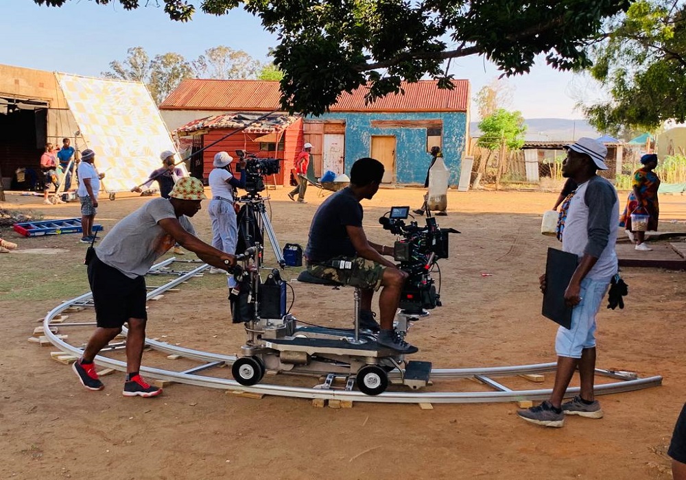 Filming on set Filming on set